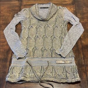 Elegant Cable Knit Cowl Neck tunic or minidress